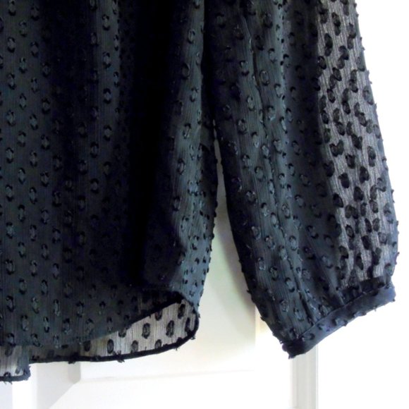 NYDJ Los Angeles Navy Blue Long Sleeve Lined Blouse US Size Small Never Worn - Picture 3 of 9